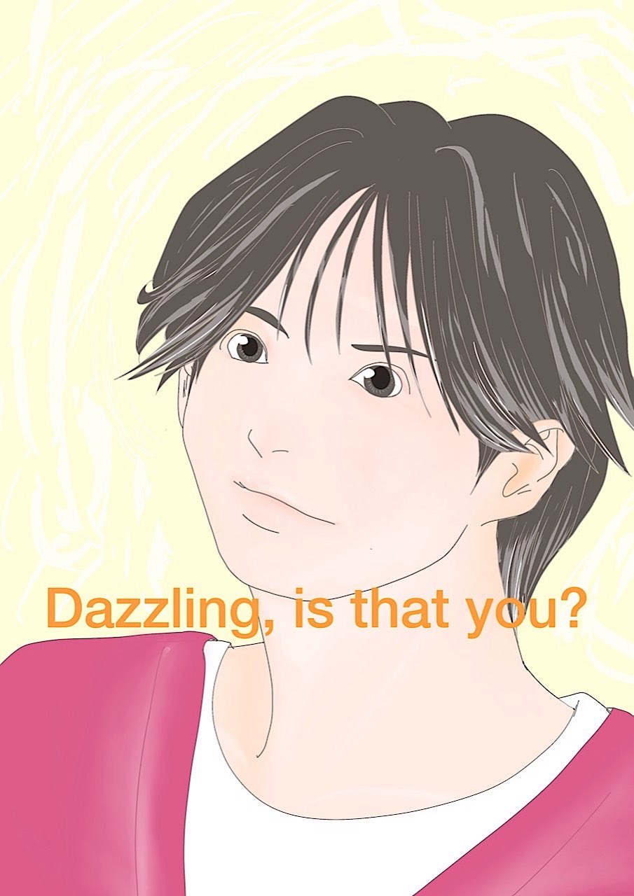 A man slightly squinting